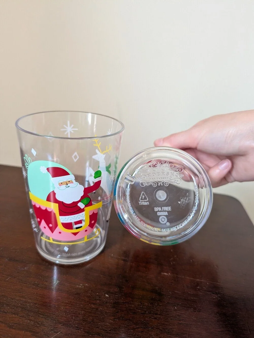New Set Of 2 Target Festive Holiday Reindeer and 'Merry Christmas' Plastic Cups